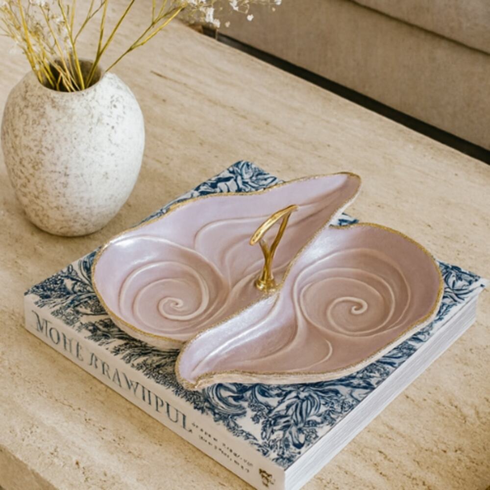 Vintage California Pottery Pink Trinket Tray | Mid Century Modern Vanity Dish